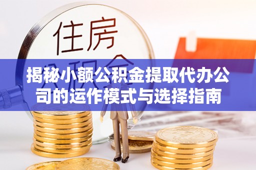 北门揭秘小额公积金提取代办公司的运作模式与选择指南