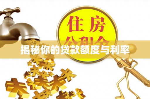 北门揭秘你的贷款额度与利率