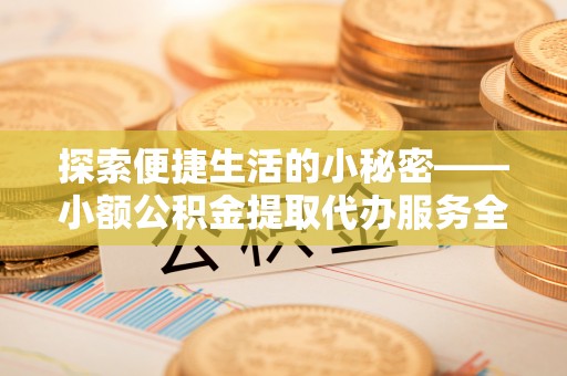 北门探索便捷生活的小秘密——小额公积金提取代办服务全解析
