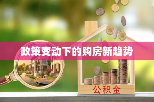 北门政策变动下的购房新趋势