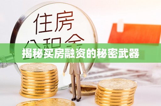 北门揭秘买房融资的秘密武器