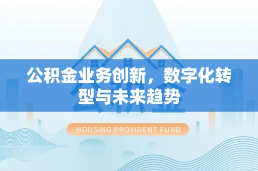 北门公积金业务创新，数字化转型与未来趋势